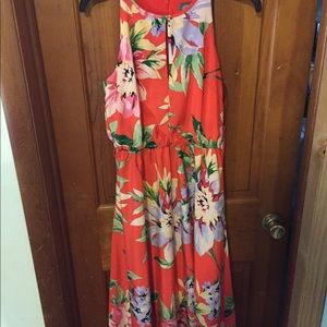 NWT Vince Camuto Red Floral Print Dress Sz 4